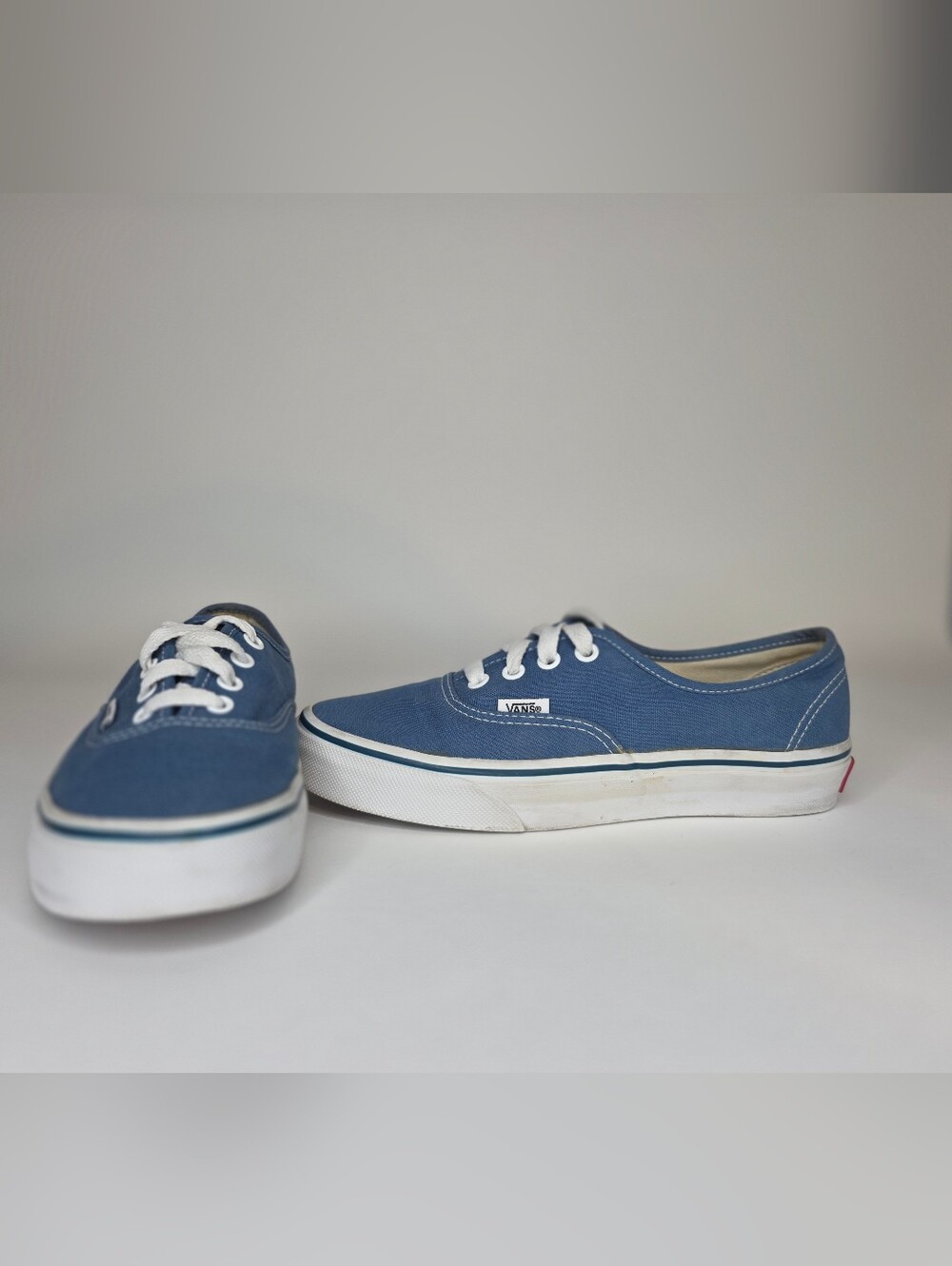 Vans Classic Authentic Canvas Shoes in Navy Blue with White Trim